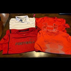 Bundle of 3 Underarmour and 1 Nike shirts.